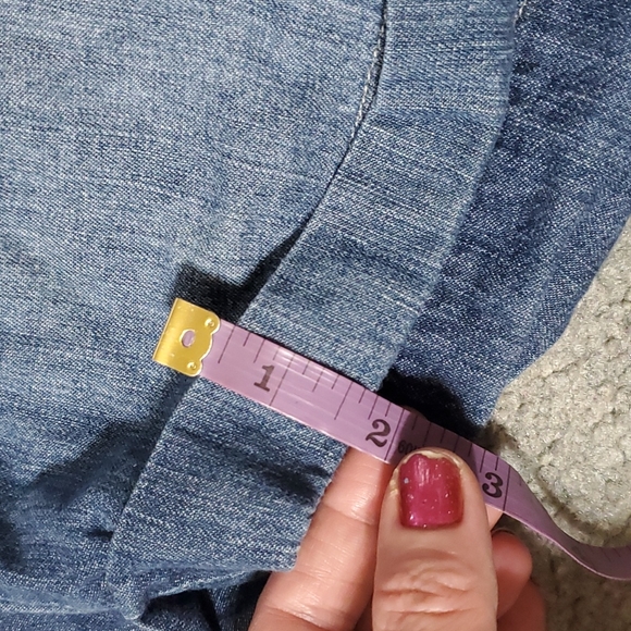 Vtg levis thin cotton shorts cuffed 14/16 - Picture 9 of 9